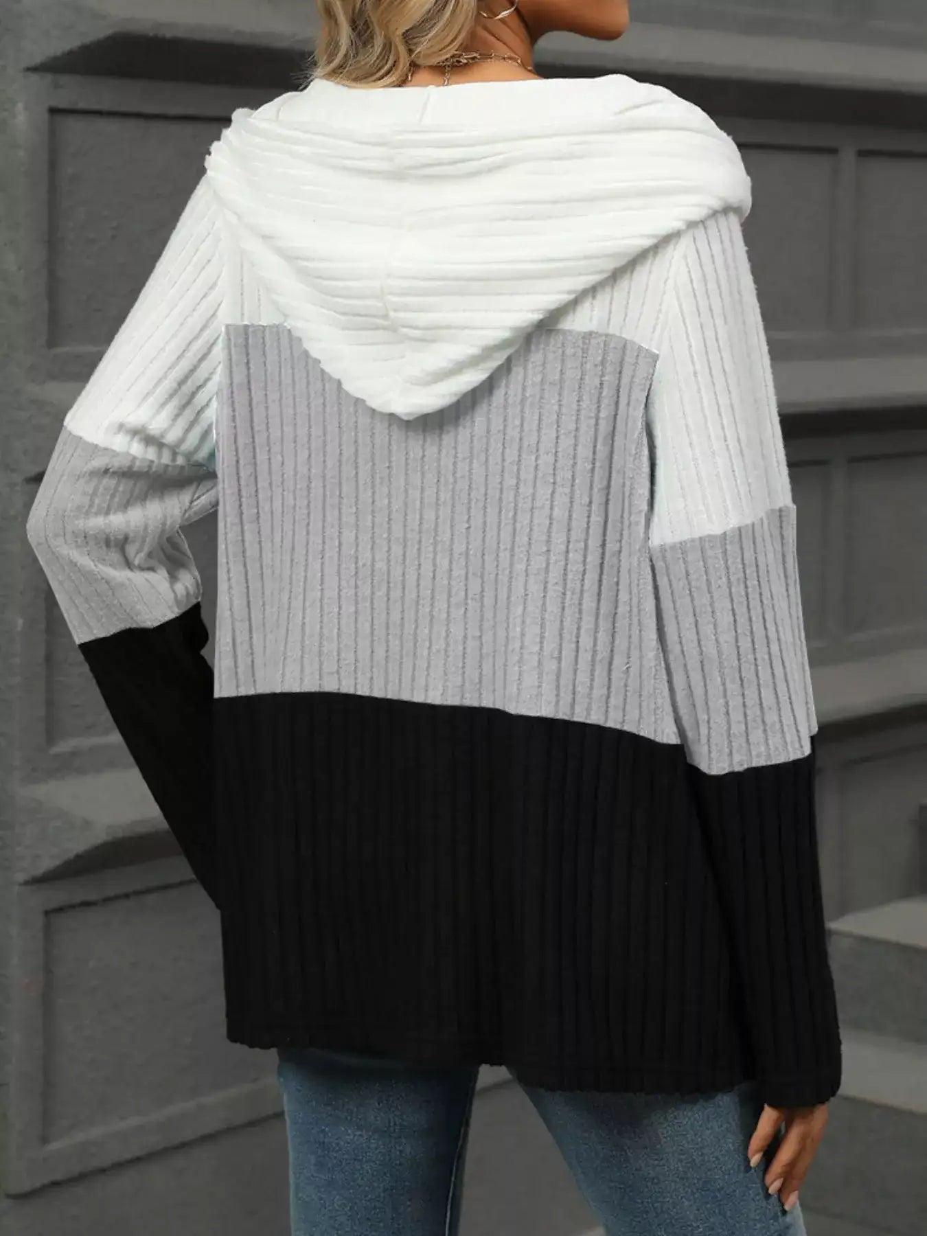 Color Block Half Zip Hooded Top - Bela Fils BoutiqueBela Fils Boutique